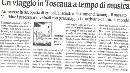 Corriere di Arezzo, 18 novembre 2012, recensione di Marisa Cecchetti